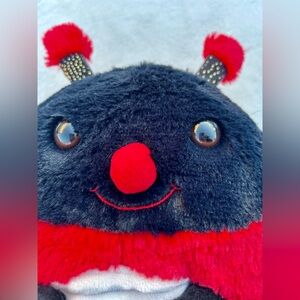NWT Valentines Hug Me Ladybug Stuffed Animal Plush 12in Polka Dots Hearts